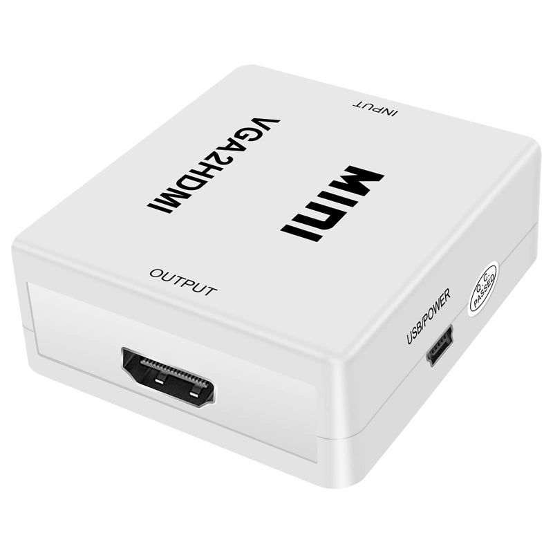 HDSUNWSTD Mini 1080P VGA to HDMI Adapter Converter VGA2HDMI Converter Connector with Audio for PC Laptop to HDTV Projector - Image 2